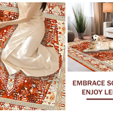 Ultra Soft Area Rug, Non Slip, Stain Resistant, Washable Area Rugs for Living Room, Bedroom, Chic Warm-Hued Decorative Style(Orange)