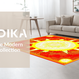 Colorful Patterned Floor Art(Red)