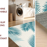Ultra Soft Area Rug, Non Slip, Stain Resistant, Washable Area Rugs for Living Room, Bedroom, Vibrant Palm Patterned Decor Accent(Beige)