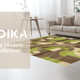 Elegant Curvilinear Motif(Green)