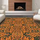 Ultra Soft Area Rug, Non Slip, Stain Resistant, Washable Area Rugs for Living Room, Bedroom, Luxurious Exotic Snake Aesthetic(Orange)