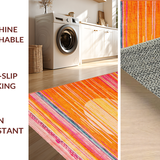 Ultra Soft Area Rug, Non Slip, Stain Resistant, Washable Area Rugs for Living Room, Bedroom, Lively Bright Spectrum Visual Delight(Orange)