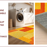 Ultra Soft Area Rug, Non Slip, Stain Resistant, Washable Area Rugs for Living Room, Bedroom, Boho Distressed Low Pile(Orange)