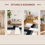 Ultra Soft Area Rug, Non Slip, Stain Resistant, Washable Area Rugs for Living Room, Bedroom, Abstract Line Modern(Gray)