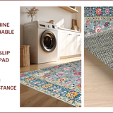 Ultra Soft Area Rug, Non Slip, Stain Resistant, Washable Area Rugs for Living Room, Bedroom, Soft Grey Oasis Pattern(Gray)