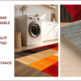 Ultra Soft Area Rug, Non Slip, Stain Resistant, Washable Area Rugs for Living Room, Bedroom, Abstract Geometric Burnt Orange Living Room Floor Rug(Red)