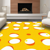 Ultra Soft Area Rug, Non Slip, Stain Resistant, Washable Area Rugs for Living Room, Bedroom, Artful Dynamic Shape Arrangement(Yellow)