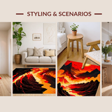 Electric Orange Swirling Design(Red)