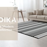 Ultra Soft Area Rug, Non Slip, Stain Resistant, Washable Area Rugs for Living Room, Bedroom, Timeless Classic Diamond Design(Black)
