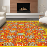 Ultra Soft Area Rug, Non Slip, Stain Resistant, Washable Area Rugs for Living Room, Bedroom, Lively Plush Tufted Whimsy Creation(Orange)