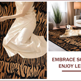 Ultra Soft Area Rug, Non Slip, Stain Resistant, Washable Area Rugs for Living Room, Bedroom, Bold Wildlife Inspired Decor(Brown)