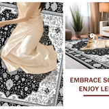 Chic Distressed Geometric Arrangement(Black)