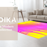 Ultra Soft Area Rug, Non Slip, Stain Resistant, Washable Area Rugs for Living Room, Bedroom, Vibrant Tie-Dye Aesthetic Blend(Yellow)