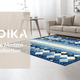 Ultra Soft Area Rug, Non Slip, Stain Resistant, Washable Area Rugs for Living Room, Bedroom, Gentle Cloud and Star Fusion(Blue)