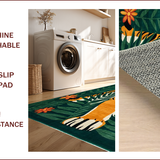 Ultra Soft Area Rug, Non Slip, Stain Resistant, Washable Area Rugs for Living Room, Bedroom, Elegant Earthy Animal Print Theme(Orange)