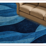 Ultra Soft Area Rug, Non Slip, Stain Resistant, Washable Area Rugs for Living Room, Bedroom, Modern Abstract Non-Slip Living Room Carpet(Blue)