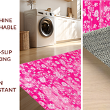 Ultra Soft Area Rug, Non Slip, Stain Resistant, Washable Area Rugs for Living Room, Bedroom, Whimsical Bright Color Fusion(Pink)