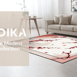 Ultra Soft Area Rug, Non Slip, Stain Resistant, Washable Area Rugs for Living Room, Bedroom, Stylish Dark Floral Serenity Pattern(Pink)