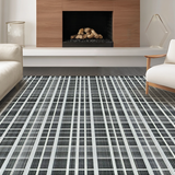 Ultra Soft Area Rug, Non Slip, Stain Resistant, Washable Area Rugs for Living Room, Bedroom, Elegant Textured Monochrome Design(Gray)