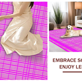 Ultra Soft Area Rug, Non Slip, Stain Resistant, Washable Area Rugs for Living Room, Bedroom, Chic Playful Color Splash Pattern(Purple)