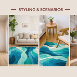 Lively Turquoise Ripple Effect(Blue)