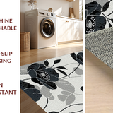 Whimsical White Floral Accents(Black)