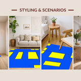 Lively Patterned Playful Visual Appeal(Blue)