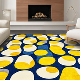 Ultra Soft Area Rug, Non Slip, Stain Resistant, Washable Area Rugs for Living Room, Bedroom, Charming Cartoon Egg Aesthetic(Blue)