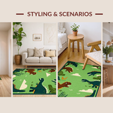 Colorful Dino Adventure Scene(Green)