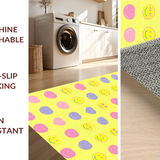 Ultra Soft Area Rug, Non Slip, Stain Resistant, Washable Area Rugs for Living Room, Bedroom, Soft Colorful Smiley Pattern(Yellow)