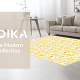 Ultra Soft Area Rug, Non Slip, Stain Resistant, Washable Area Rugs for Living Room, Bedroom, Warm Beige and Cream Petal Composition(Beige)