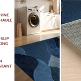 Ultra Soft Area Rug, Non Slip, Stain Resistant, Washable Area Rugs for Living Room, Bedroom, Luxurious 3D Marine-inspired Visual Appeal(Blue)