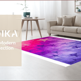Ultra Soft Area Rug, Non Slip, Stain Resistant, Washable Area Rugs for Living Room, Bedroom, Chic Ombre Starburst Illusion(Purple)