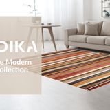 Ultra Soft Area Rug, Non Slip, Stain Resistant, Washable Area Rugs for Living Room, Bedroom, Elegant Rustic Multitonal Composition(Red)