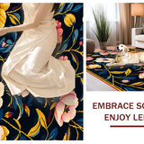 Charming Rustic Floral Motif(Black)