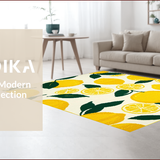 Ultra Soft Area Rug, Non Slip, Stain Resistant, Washable Area Rugs for Living Room, Bedroom, Vibrant Lemon Fruit Aesthetic(Yellow)