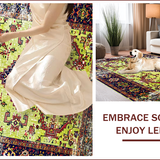Ultra Soft Area Rug, Non Slip, Stain Resistant, Washable Area Rugs for Living Room, Bedroom, Boho Antique Moss Meditation Area Carpet(Green)