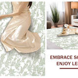 Ultra Soft Area Rug, Non Slip, Stain Resistant, Washable Area Rugs for Living Room, Bedroom, Airy Pastel Floral Aesthetic(Green)