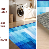 Ultra Soft Area Rug, Non Slip, Stain Resistant, Washable Area Rugs for Living Room, Bedroom, Artistic Abstract Color Fusion(Blue)
