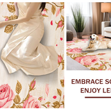Ultra Soft Area Rug, Non Slip, Stain Resistant, Washable Area Rugs for Living Room, Bedroom, Charming Plush Floral Elegance(Beige)
