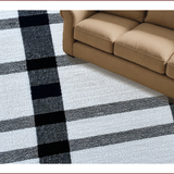 Ultra Soft Area Rug, Non Slip, Stain Resistant, Washable Area Rugs for Living Room, Bedroom, Minimalist Low Pile Stain Resistant Dorm Carpet(Black)