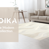 Ultra Soft Area Rug, Non Slip, Stain Resistant, Washable Area Rugs for Living Room, Bedroom, Sophisticated Cream Abstract Expression(Beige)