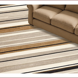 Ultra Soft Area Rug, Non Slip, Stain Resistant, Washable Area Rugs for Living Room, Bedroom, Contemporary Neutral Textured Lines(Gray)