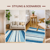 Contemporary Lattice Blue Hues(Blue)