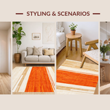 Ultra Soft Area Rug, Non Slip, Stain Resistant, Washable Area Rugs for Living Room, Bedroom, Playful Bold Color Splash Design(Beige)