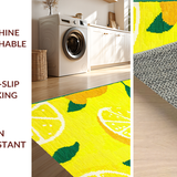 Ultra Soft Area Rug, Non Slip, Stain Resistant, Washable Area Rugs for Living Room, Bedroom, Playful Cozy Farmhouse Expression(Yellow)