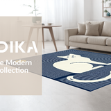 Dark Blue Humorous Cat Design(Blue)