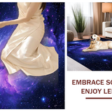 Ultra Soft Area Rug, Non Slip, Stain Resistant, Washable Area Rugs for Living Room, Bedroom, Magical Galaxy Spectrum Display(Purple)
