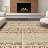Ultra Soft Area Rug, Non Slip, Stain Resistant, Washable Area Rugs for Living Room, Bedroom, Classic Checkered Rustic Charm(Beige)