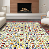 Ultra Soft Area Rug, Non Slip, Stain Resistant, Washable Area Rugs for Living Room, Bedroom, Contemporary Vibrant Curved Patterns(Red)
